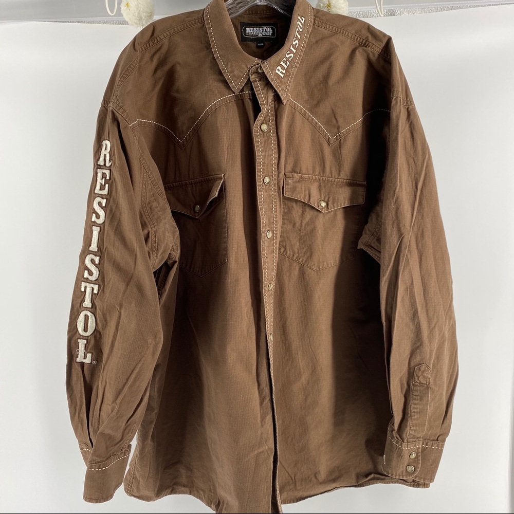 Resistol Rodegear XXL Brown Long Sleeve shirt